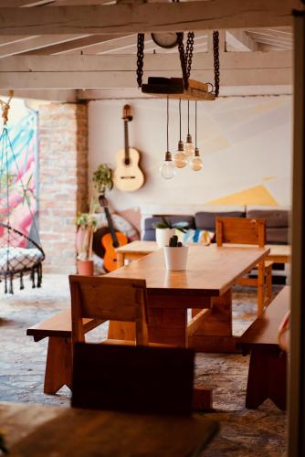 Χώρος καθιστικού στο Backpackers Home