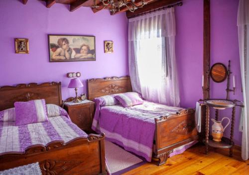 Ліжко або ліжка в номері Casa Rural La Aldea