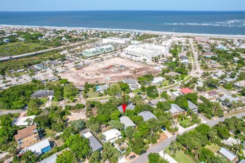 an aerial view of a construction site next to the ocean at Turtle Hideaway- Walk to Beach & Pier in Saint Augustine