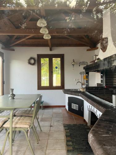 Кухня или мини-кухня в Villa Ouranos in Pefkias
