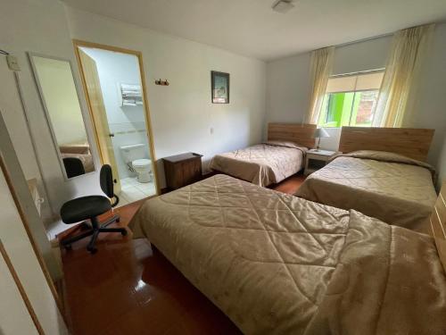 Un pat sau paturi într-o cameră la Hotel COMTUCAR
