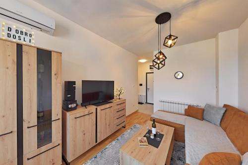Μια τηλεόραση ή/και κέντρο ψυχαγωγίας στο Apartman Mia Banjaluka
