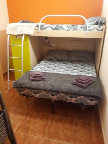 Postel nebo postele na pokoji v ubytování Cabo de Palos appartement Camelia