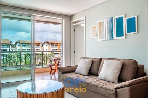 Ruang duduk di Apê na Areia 3Qtos para Famílias Grandes! Pertinho do Beach Park, acesso direto para a praia e Lazer Completo