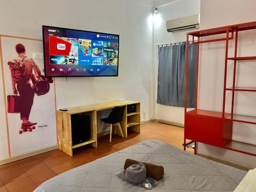 Cama o camas de una habitación en The Funky Village