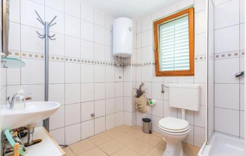 een badkamer met een toilet en een wastafel bij Pet Friendly Home In Crikvenica With Wifi in Crikvenica