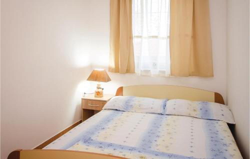Tempat tidur dalam kamar di Beautiful Apartment In Okrug Gornji With Wifi