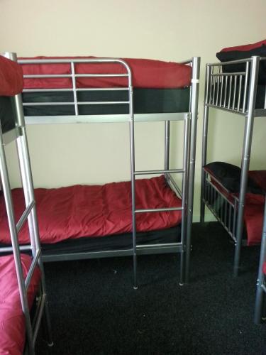 Palanda nebo palandy na pokoji v ubytování Budget Hostel