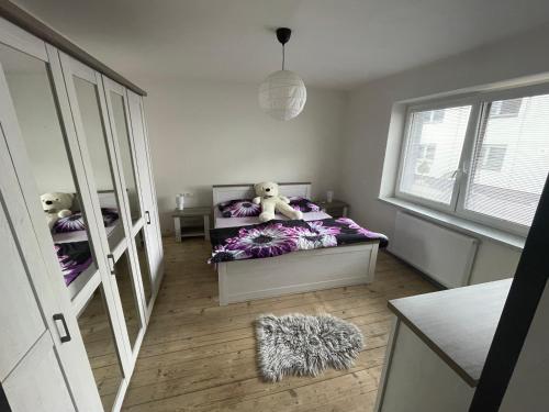 Postel nebo postele na pokoji v ubytování Apartmán SUŠICE