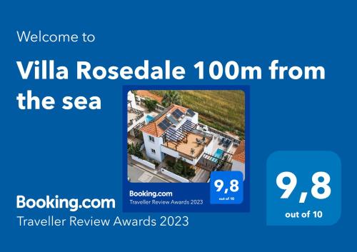 a website for villa rosedale from the sea at Villa Rosedale by Ezoria Villas in Ayia Napa
