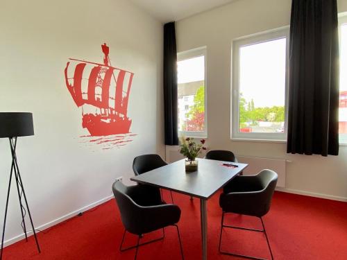 Χώρος καθιστικού στο havenhostel Bremerhaven