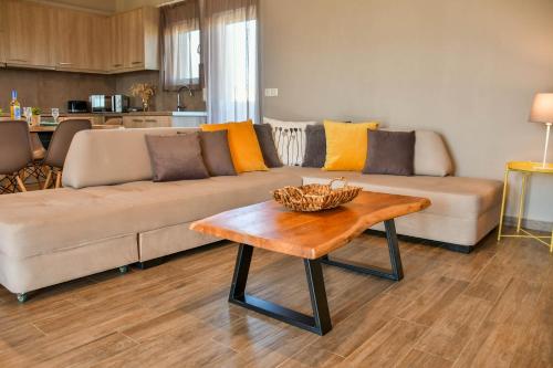 Posezení v ubytování Sitia Bay View Villa Apartment