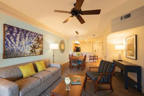 a living room with a couch and a table at Sheraton Vistana Villages Resort Villas, I-Drive Orlando in Orlando