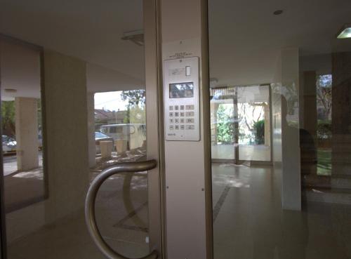 a elevator in a building with the door open at Kfar Saba View Apartment in Kefar Sava
