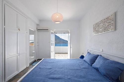 Katil atau katil-katil dalam bilik di White Pearl Villa Kalymnos - 2bdr & Private Pool