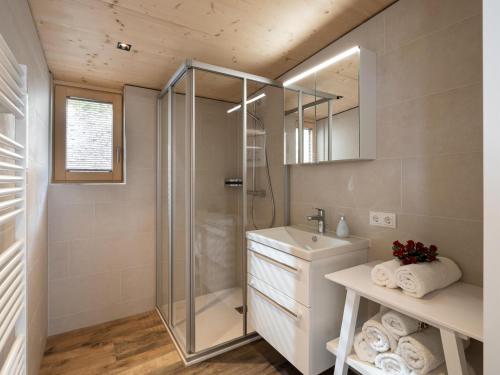 Vannituba majutusasutuses Ferienwohnung Auszeit am See