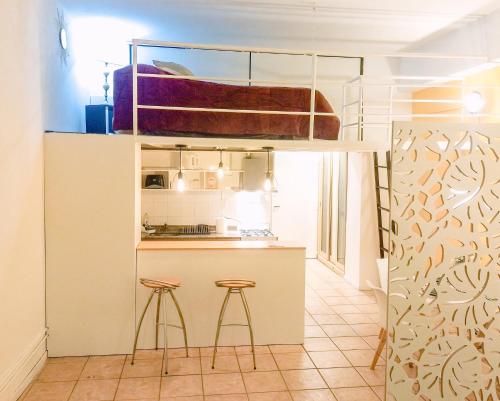 Una cocina o kitchenette en Departamento Loft en Cañitas Palermo Hollywood