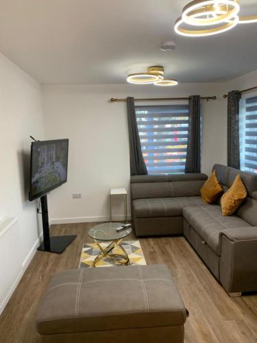 Seating area sa Brand New Vintage 2 Bed Flat No Parties No Events