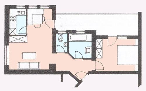 a floor plan at Pension Wendlhof in Obergurgl