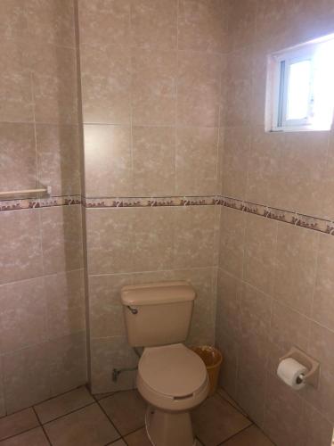 Koupelna v ubytování Hotel Astur