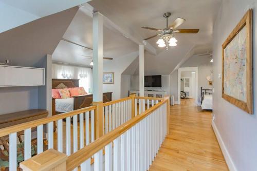 a room with a staircase leading to a bedroom at Captain's Quarters East Nashville, Tn (Five Point) in Nashville