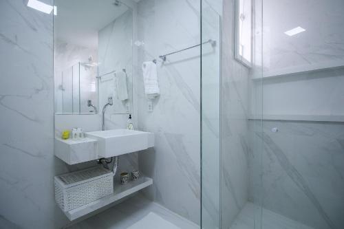 Koupelna v ubytování Apto c Vista Espetacular p Praia das Castanheiras