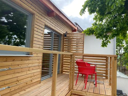 Balkón nebo terasa v ubytování Apartmán - E - Vyhlídka nad řekou