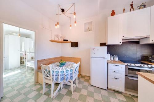 Between the roofs of Menton old town and the sea