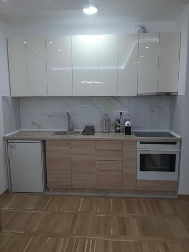 Η κουζίνα ή μικρή κουζίνα στο Apartman Mina
