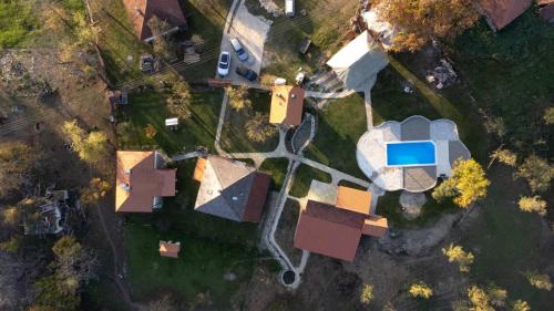 an overhead view of a house with a roof at Medjedovica Brdo Godovik in Godovik