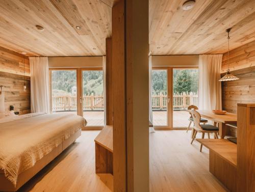 Ein Bett oder Betten in einem Zimmer der Unterkunft Gletscher-Chalet Stubai