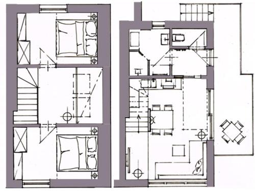 two floors of a house with plans at Seehaus Winkler in Weissensee
