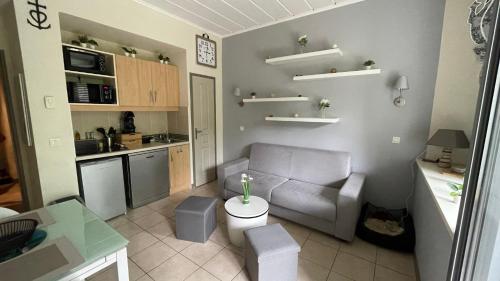Kuchyň nebo kuchyňský kout v ubytování Village vacance Ardèche