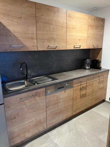 Una cocina o zona de cocina en Grünberg Apartments