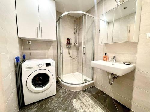 Et badeværelse på Garden Park Studio