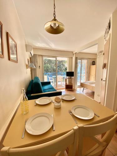 Joli 2 pièces vue jardin 50m plage Parking Clim