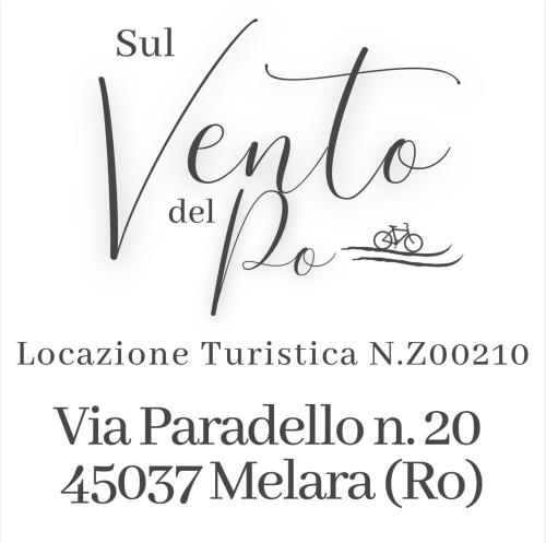 a close up of the calligraphy of the word elva della ko at Sul VenTo del Po in Melara