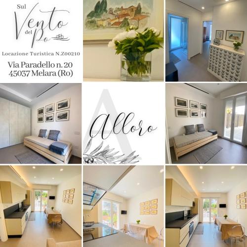 a collage of photos of a home at Sul VenTo del Po in Melara