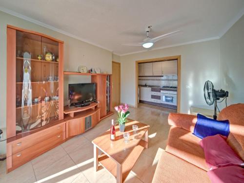 salon z kanapą i telewizorem w obiekcie Apartment Apolo IV-6 by Interhome w mieście Calpe