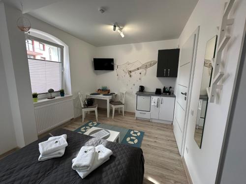 Η κουζίνα ή μικρή κουζίνα στο Apartamenty Via Mare