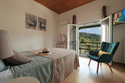 Ένα ή περισσότερα κρεβάτια σε δωμάτιο στο Lefka Apartment