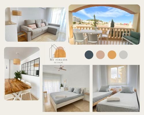 Postel nebo postele na pokoji v ubytování Apartamento dúplex 6 personas en zona tranquila CALPE