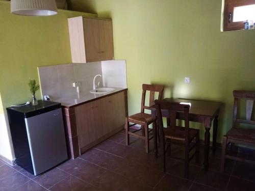Dapur atau dapur kecil di Akros Oreon Apartment Afentis