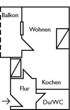 a black and white diagram of a house at Ferienhaus am Sonnenhang in Willingen