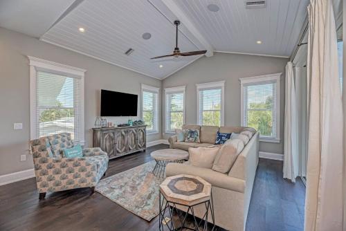 Televiisor ja/või meelelahutuskeskus majutusasutuses Vitamin Sea managed by Beach Retreats