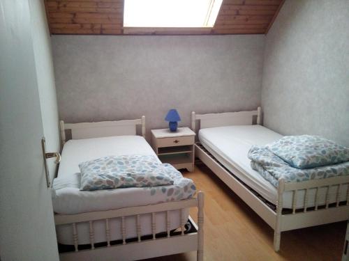 Postel nebo postele na pokoji v ubytování Gîte du vigneron