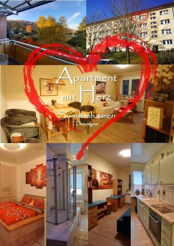 Η κουζίνα ή μικρή κουζίνα στο Apartment mit Herz