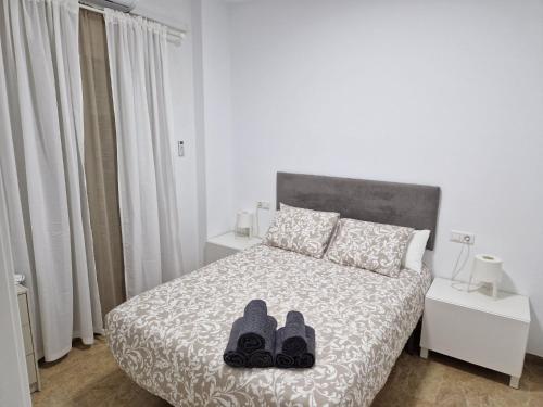 Postel nebo postele na pokoji v ubytování Apartamento Malagueño 1 Centro