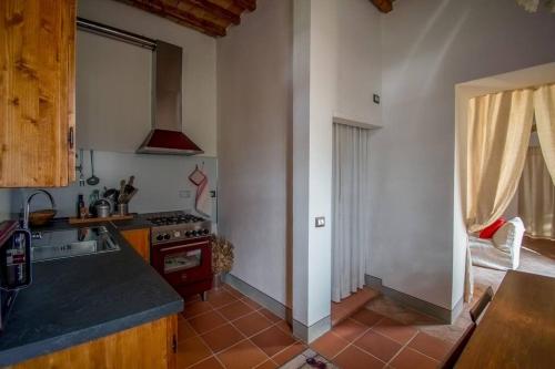 Dapur atau dapur kecil di Casetta rustica nel Chianti