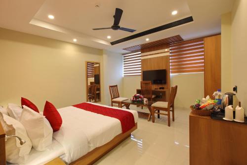 Hotel NovArk Munnarにあるベッド
